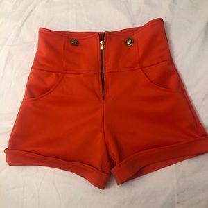 Love Culture Orange High Waisted shorts Small